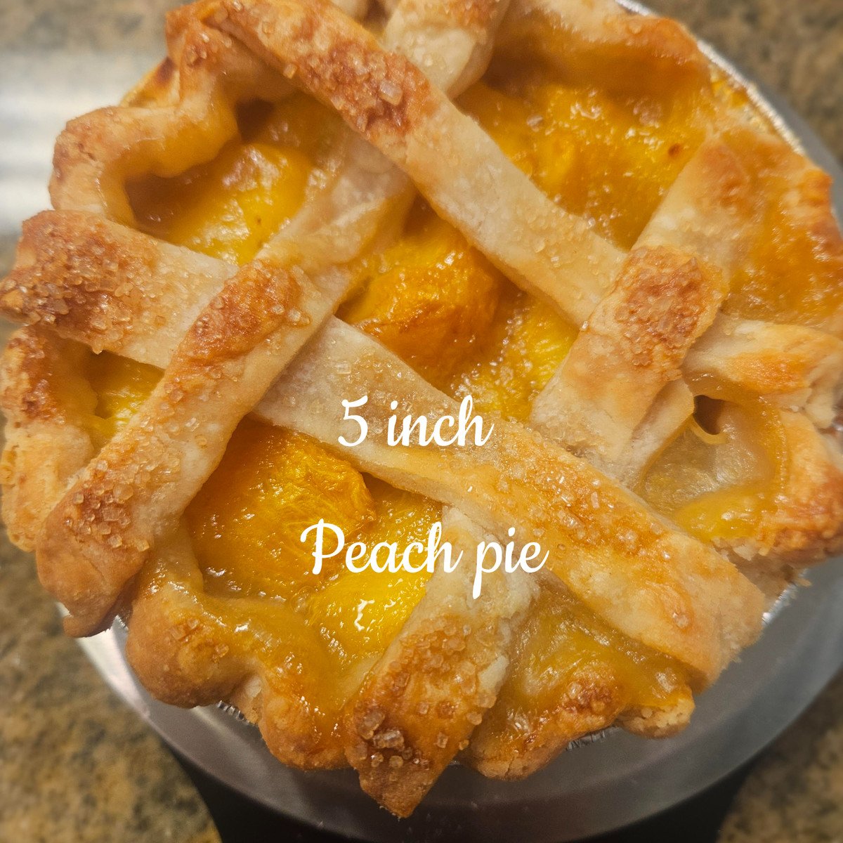 Lattice-top peach pie